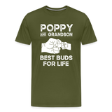 Poppy and Grandson Best Buds for Life Men's Premium T-Shirt - olive green