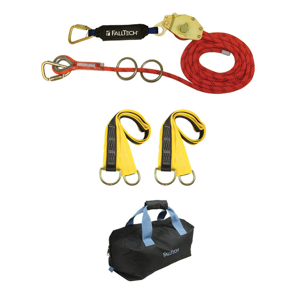 Safewaze 019-8015 4 Person Rope Horizontal Lifeline Kit, 100