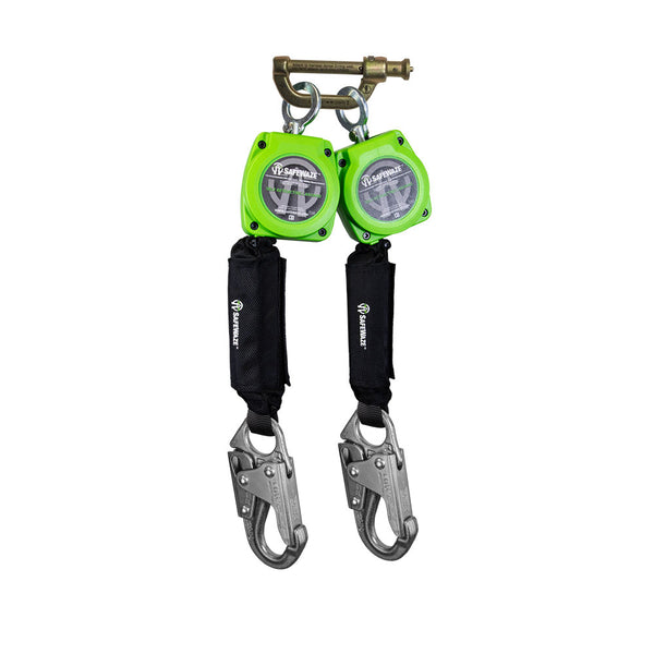 SafeWaze 6 FT Dual Leg Web Retractable Lifeline with Steel Rebar