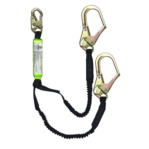 Safewaze Twin Leg 6' Shock Lanyard with Rebar Hooks - FS586 – J.L.