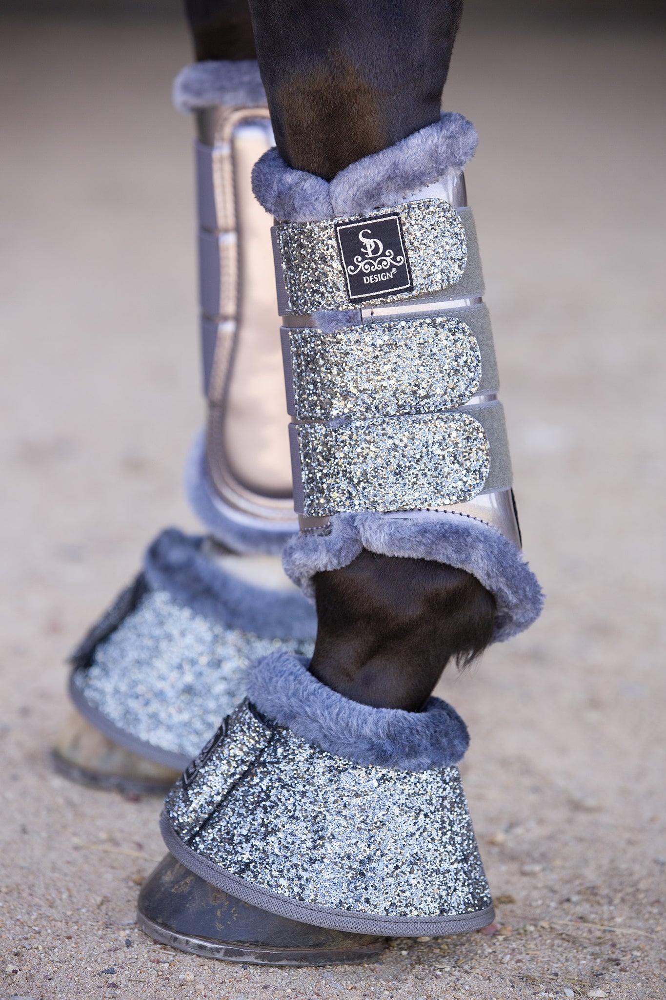 glitter horse boots