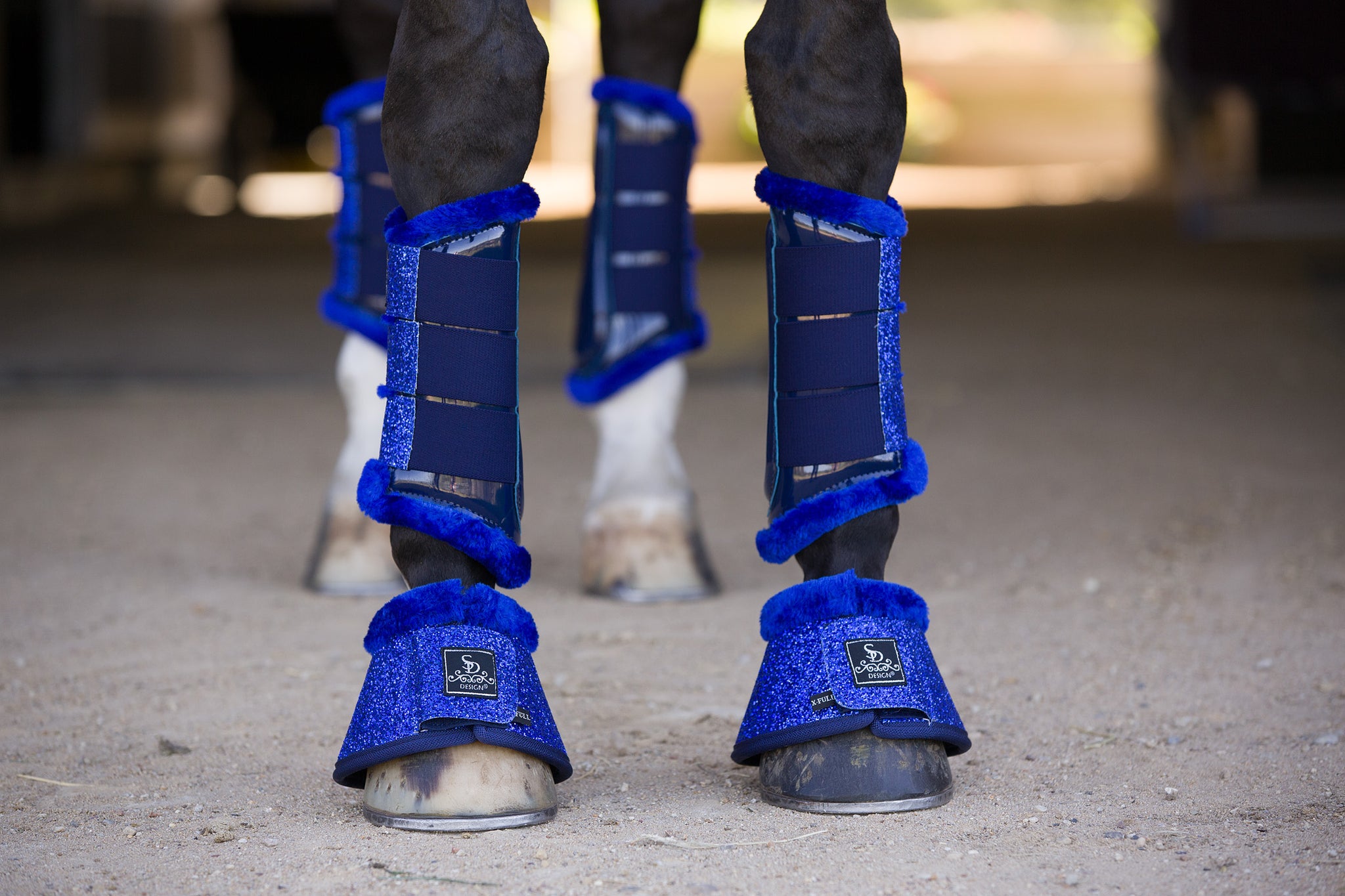 glitter tendon boots