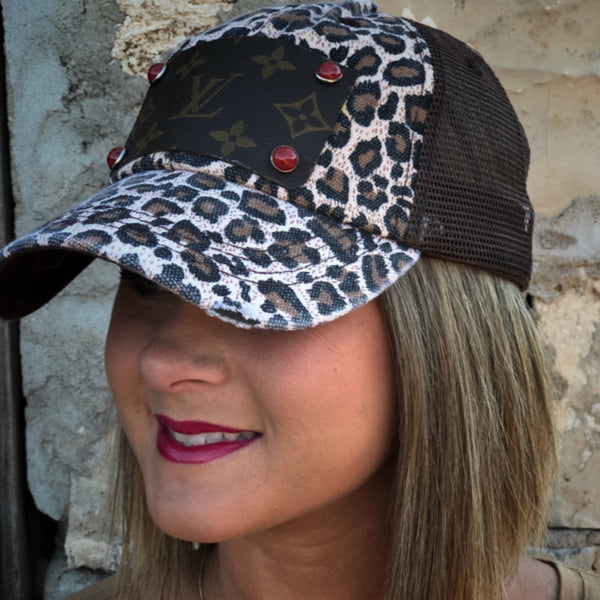 Keep It Gypsy, Accessories, Upcycled Leopard Louis Vuitton Trucker Black  Mesh