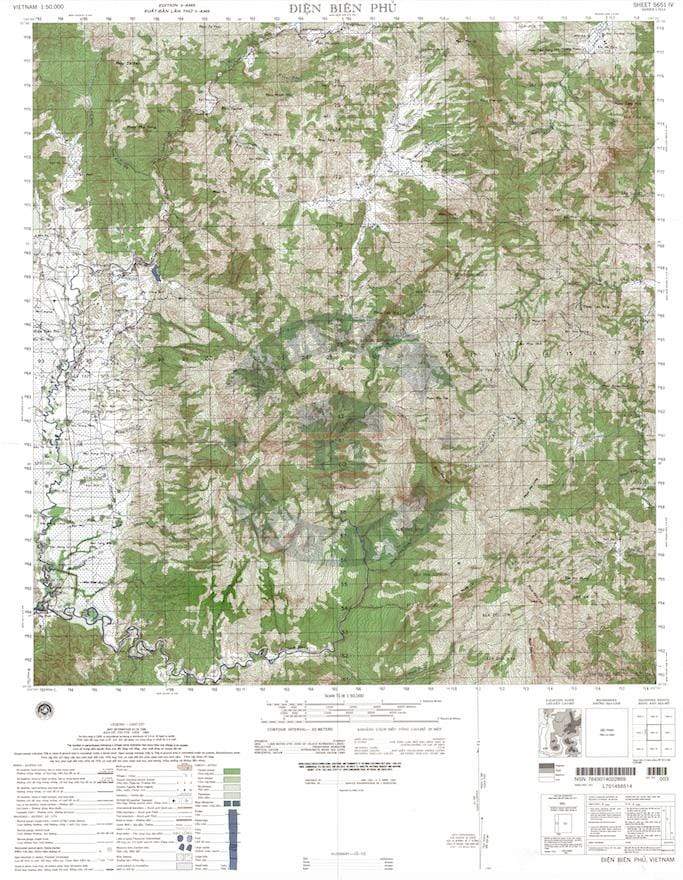 Dien Bien Phu Vietnam Topographical Map Battle Archives   Battle Archives Map Dien Bien Phu 2516961886322 