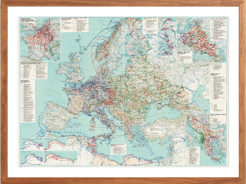 european theater of operations map from 1939 1945 battle