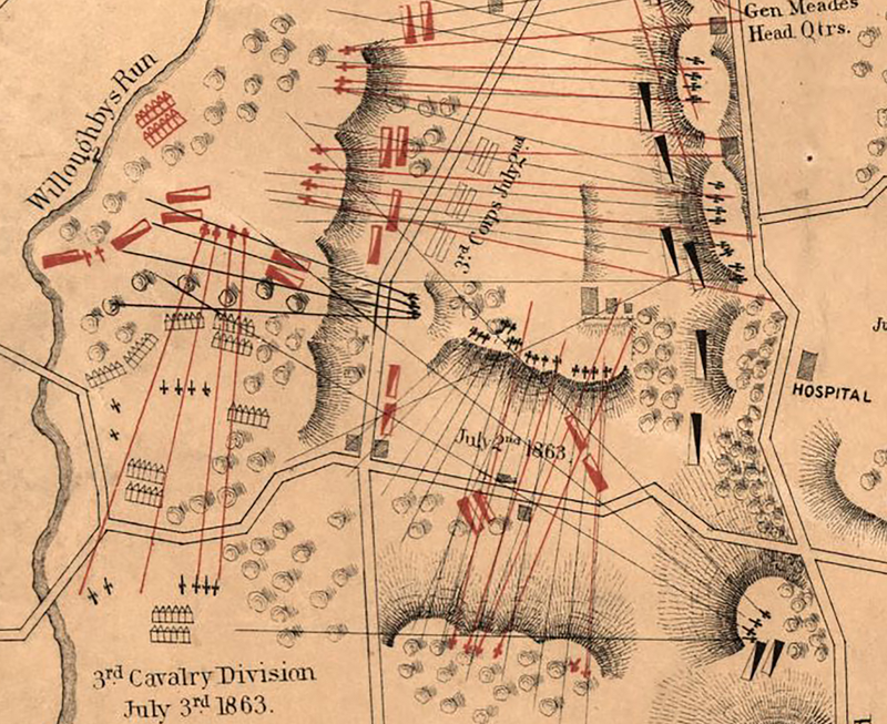 Gettysburg Artillery 1863 Battle Map – Battle Archives