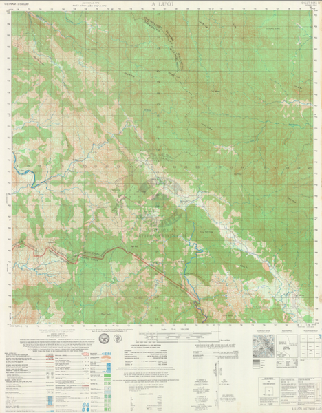 Hill 937, Vietnam Hamburger Hill Topographical Map – Battle Archives