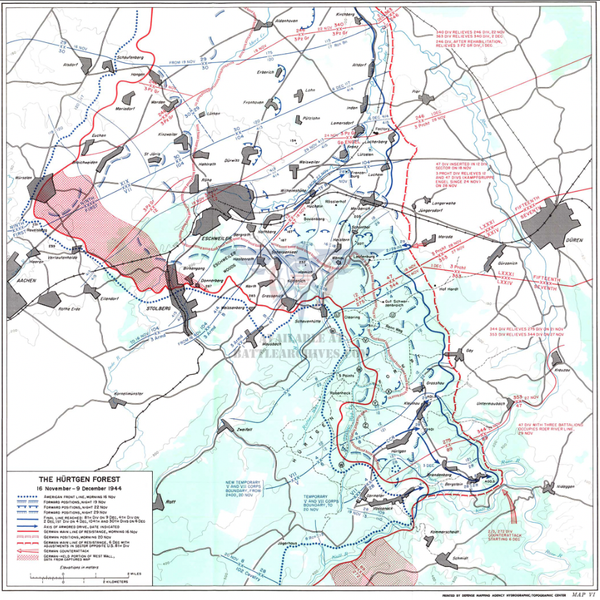 Battle Of Hurtgen Forest Map