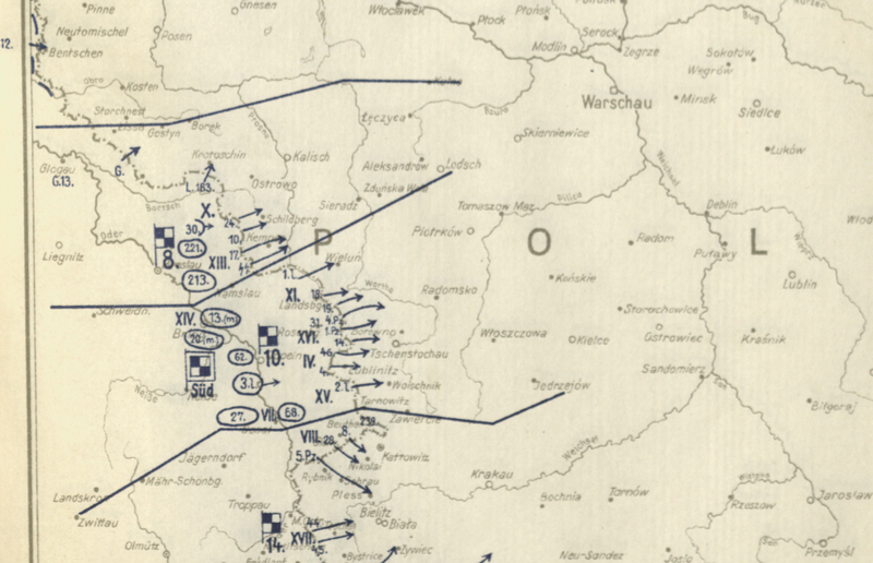 Poland Invasion 1939 German Battle Map - Battle Archives
