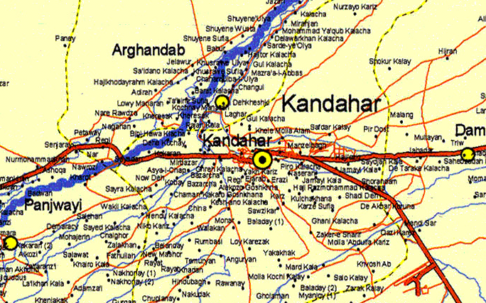 Kandahar Province Afghanistan 2003 Provincial Map Battle Archives   Battle Archives Map Kandahar Province Afghanistan 2517595848818 