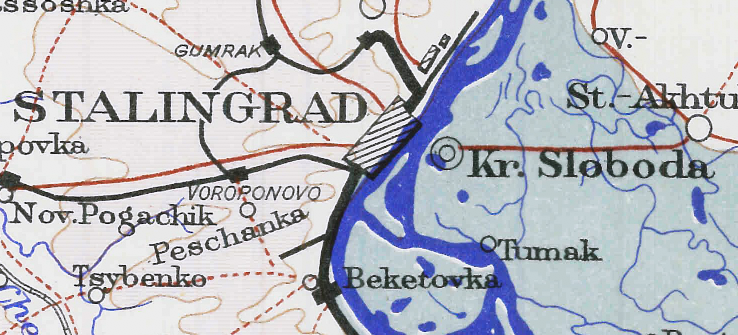 Detailed Map Of Stalingrad WW2