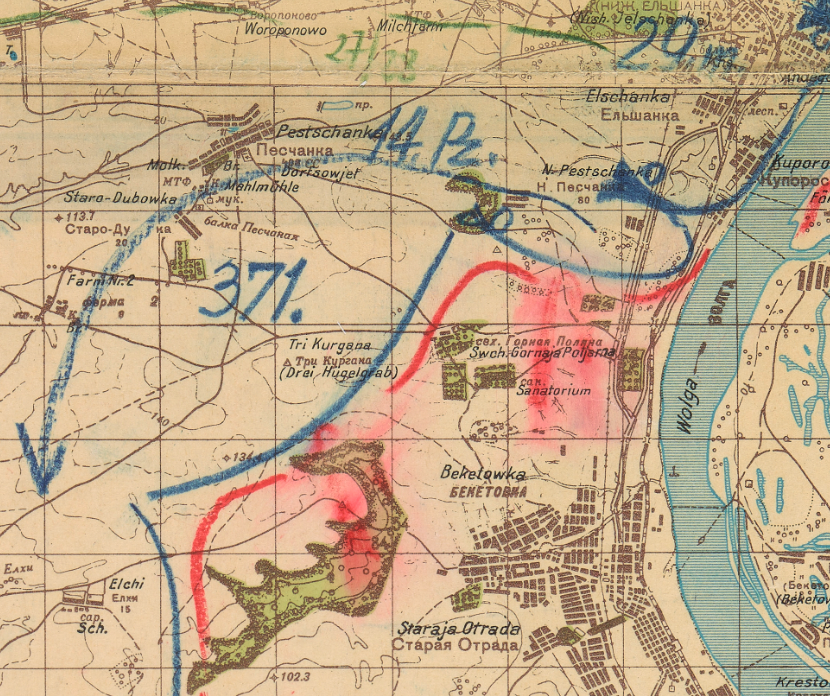 Stalingrad Front Lines German Battle Map – Battle Archives