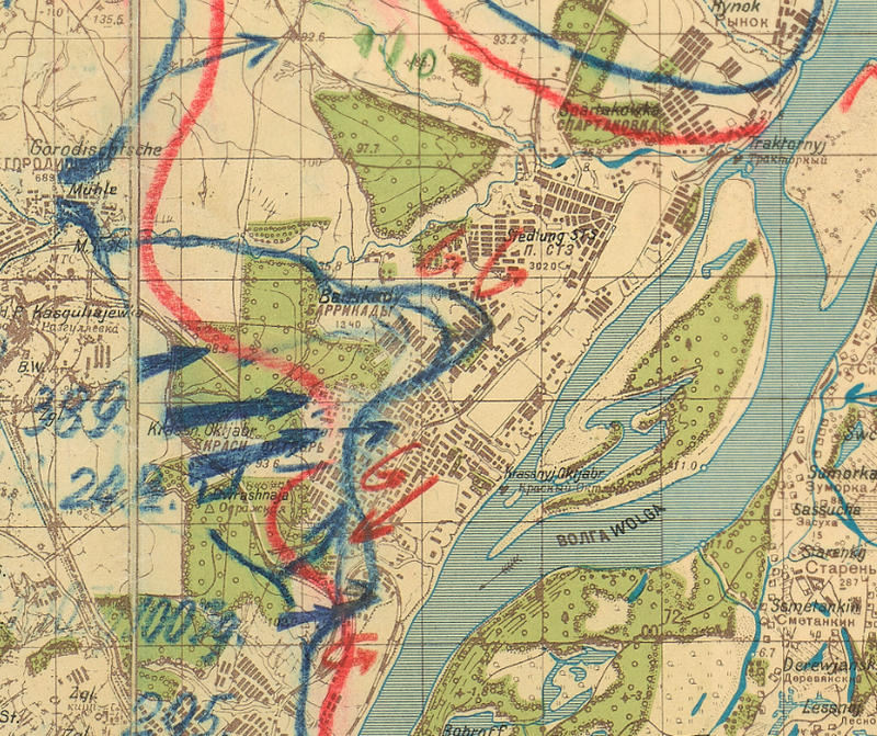 Detailed Map Of Stalingrad WW2