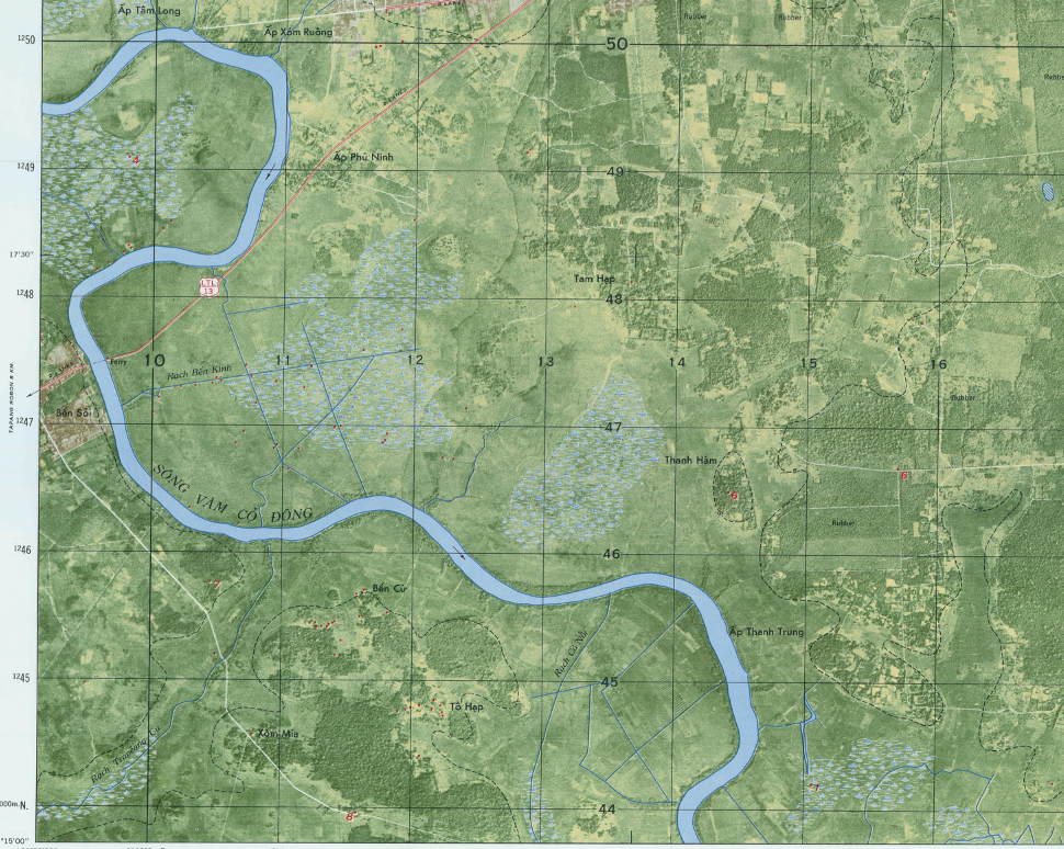 Tay Ninh 1:25,000 Topographical Map – Battle Archives