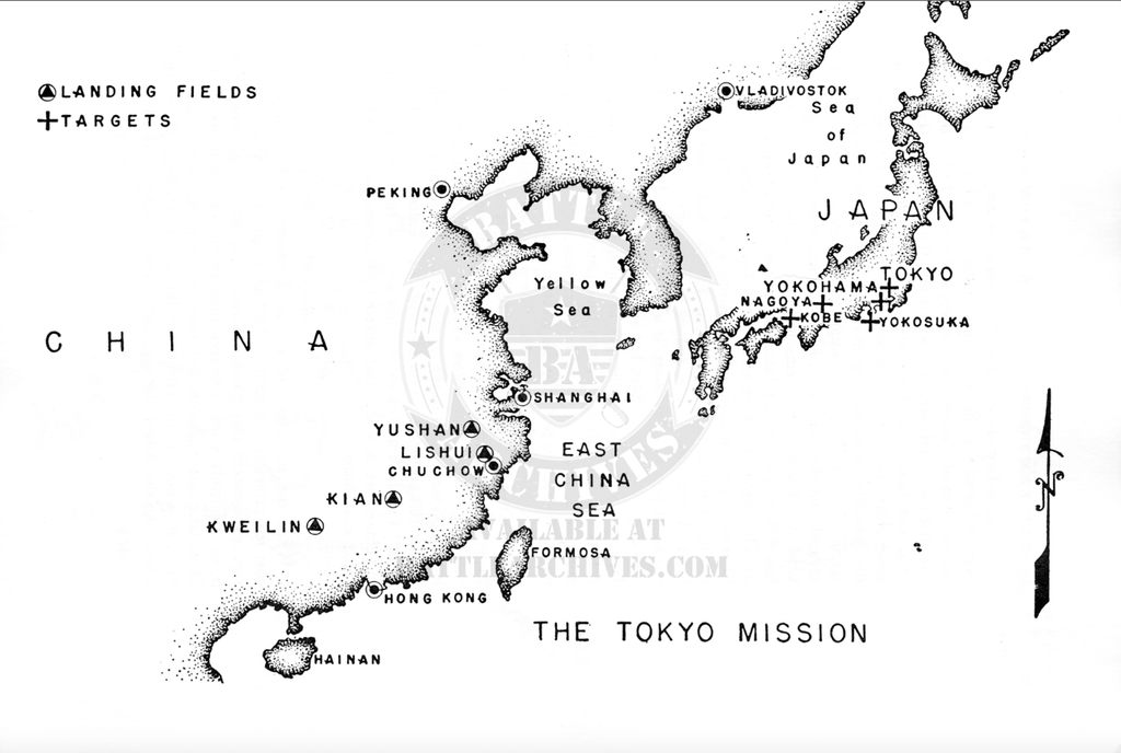 Tokyo Doolittle Raid Map Battle Archives