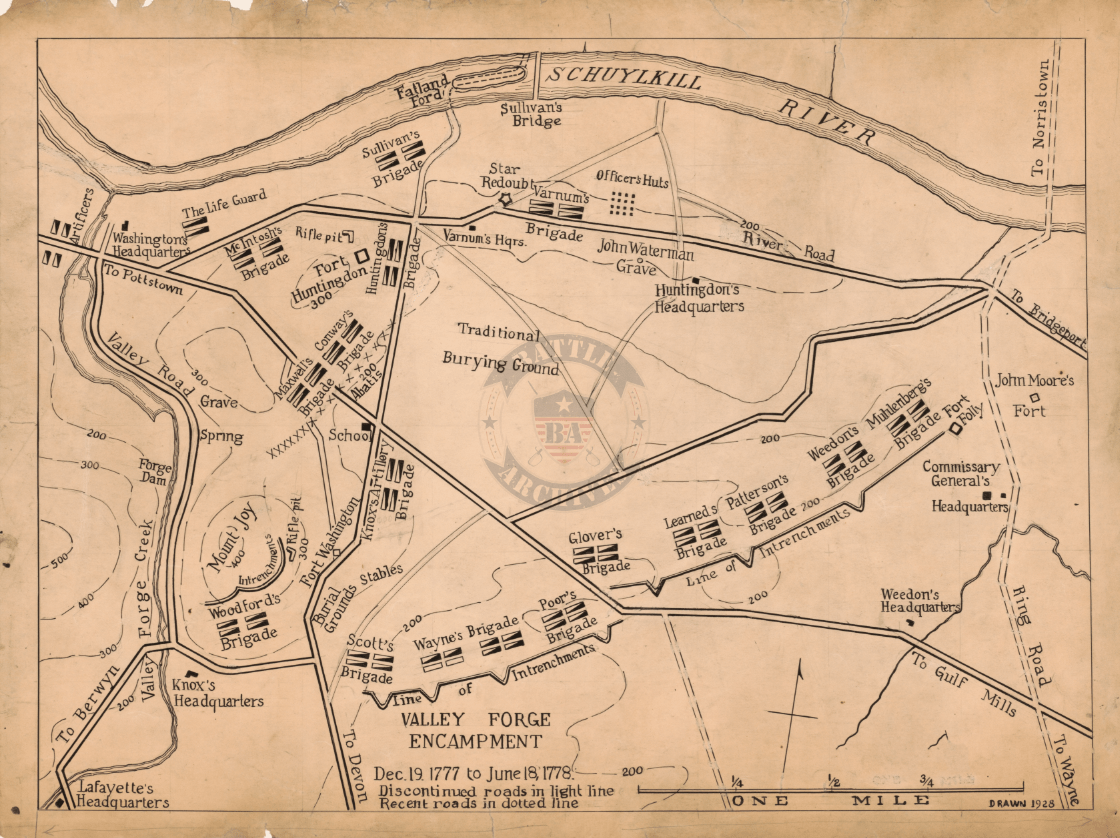 Valley Forge Pennsylvania Battle Archives   Battle Archives Map Valley Forge Pennsylvania 2518805020786 