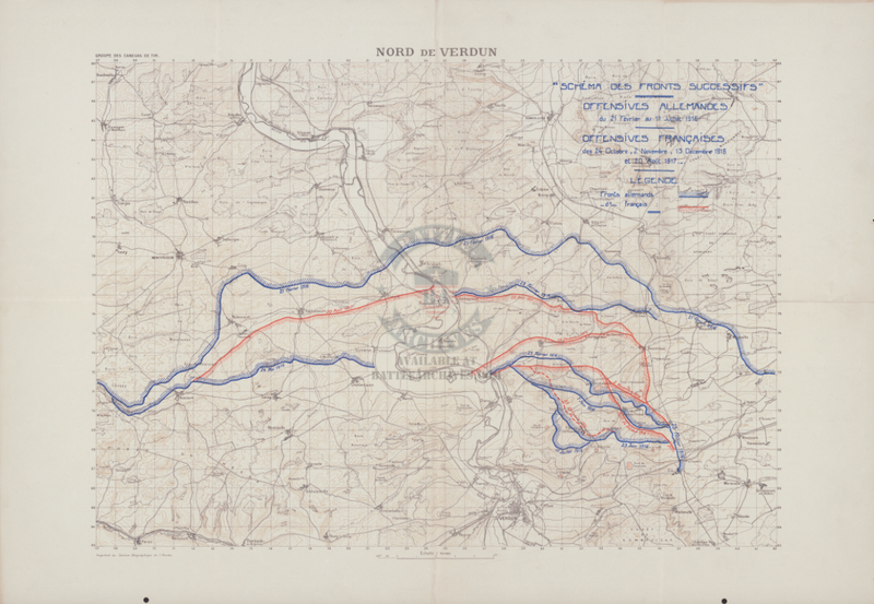 battle of verdun ww1 map