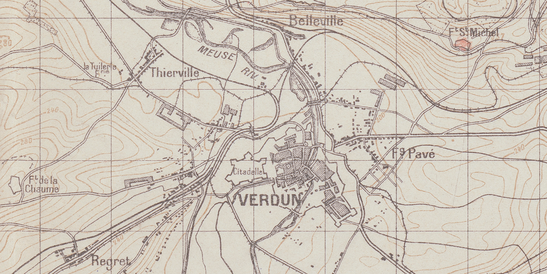 battle of verdun ww1 map