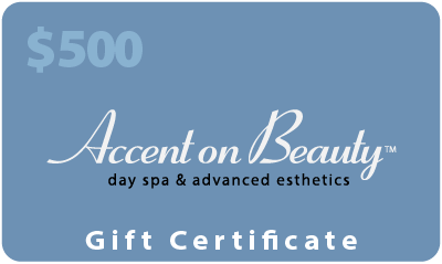 Accent on Beauty $500 Gift Certificate