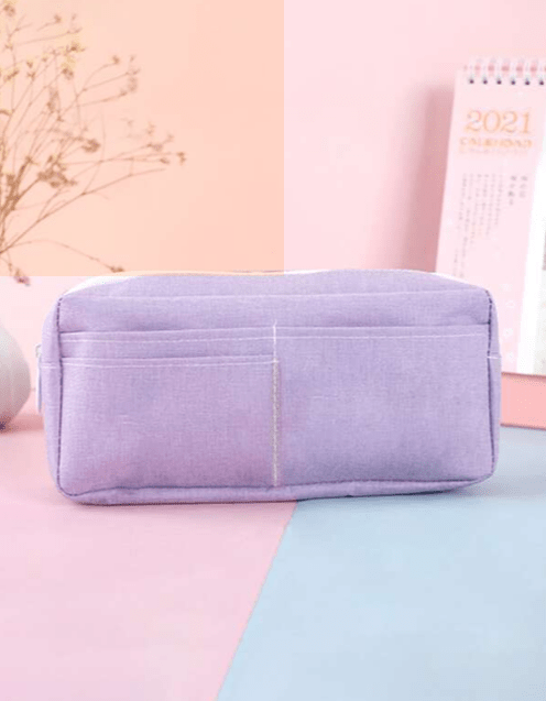 Pastel Lilac Multi-function Big Capacity Pencil Case with Handle, पेंसिल  केस - Supple Room, Thane