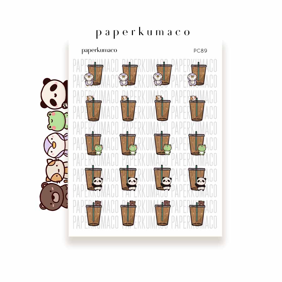 Cafe Girl Decor Stickers - paperkumaco