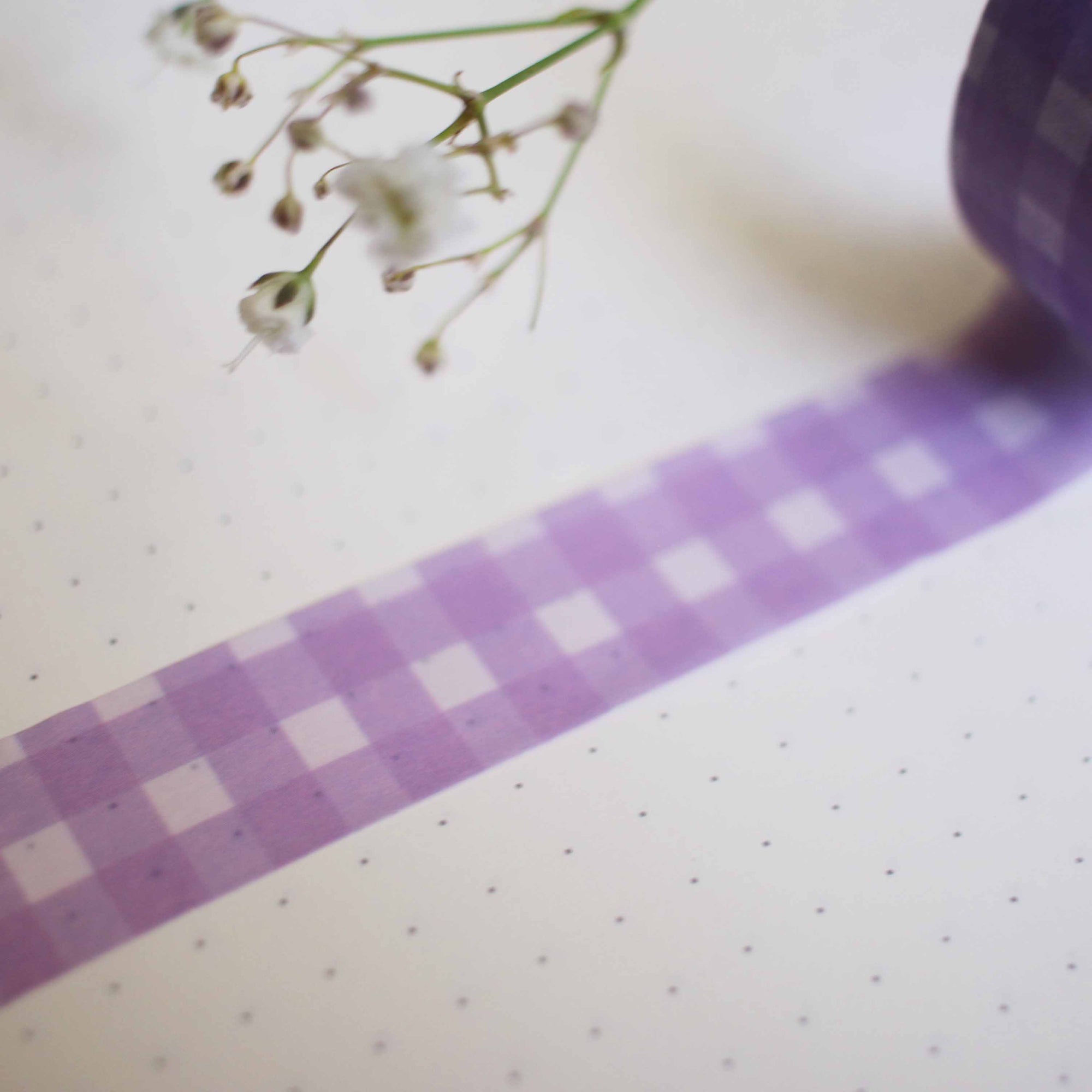 Little Red Gingham Washi Tape - paperkumaco