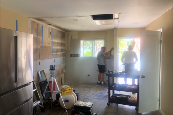 kitchen in the middle of a remodel
