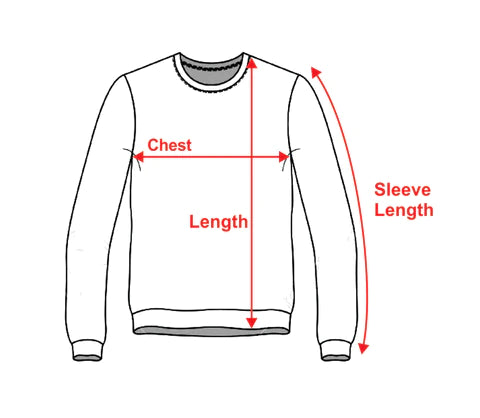 Sweatshirt size guide