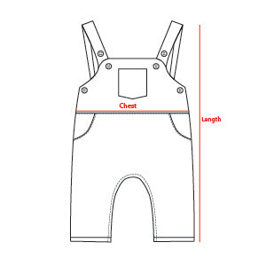 Kids Dungaree size guide