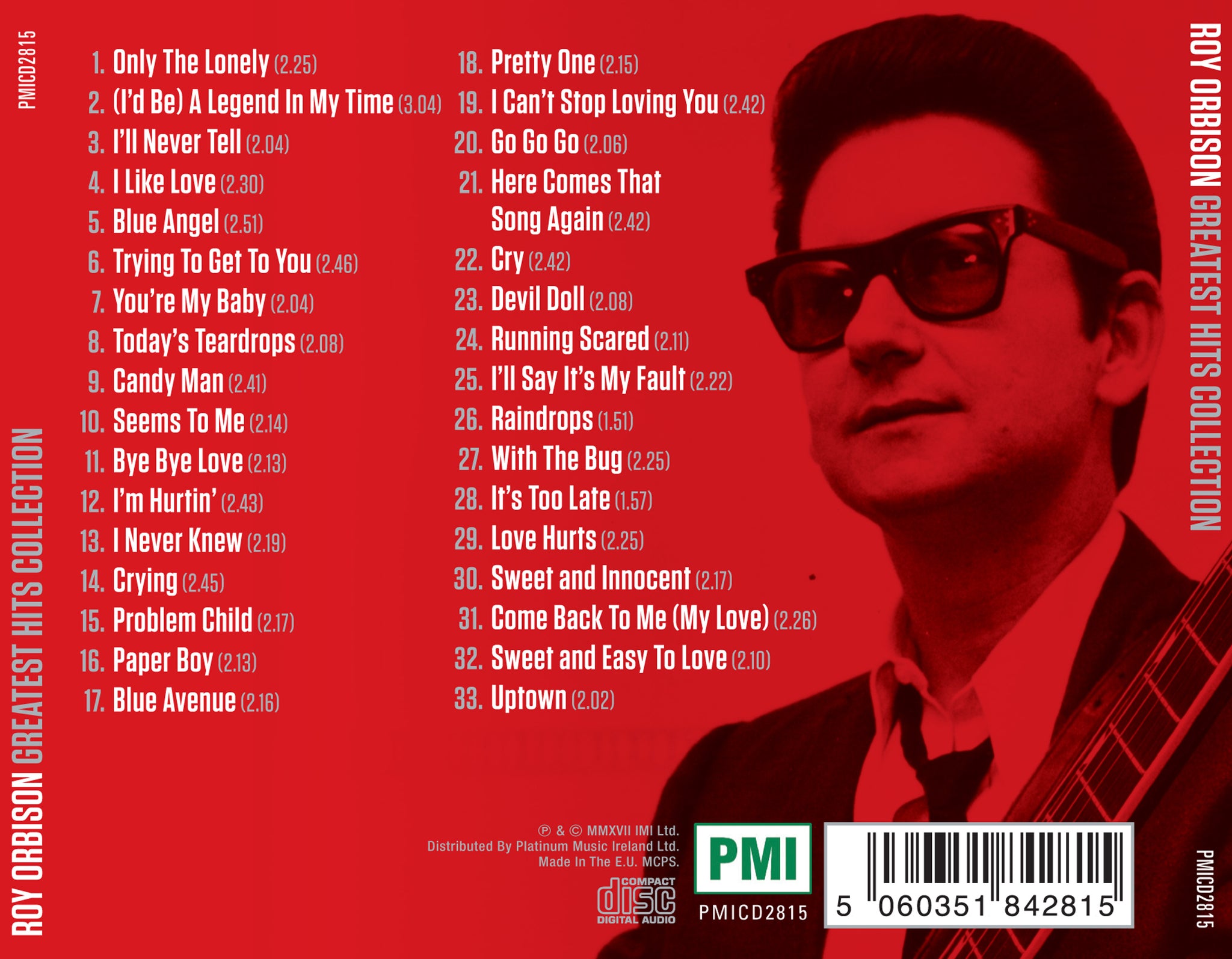 Roy Orbison Greatest Hits Collection Deluxe Edition 33 Original Re Pmionlinestore Com