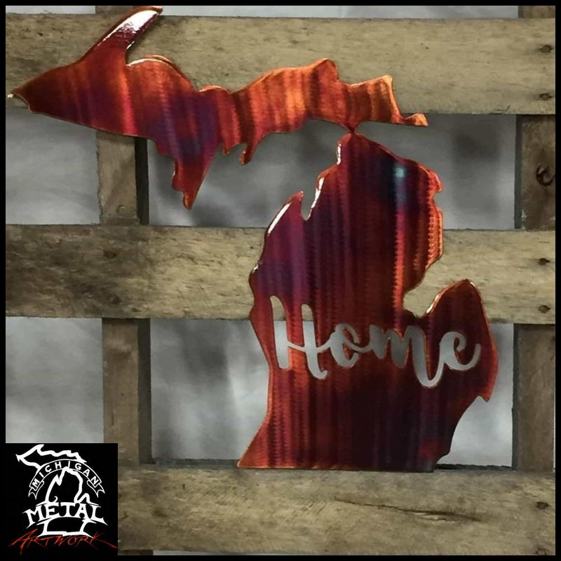 Michigan Home Metal Wall Art Michigan Metal Artwork 