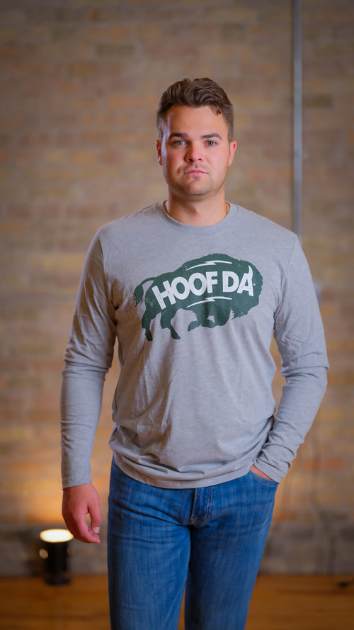 Bison Long Sleeve Grey T-Shirt