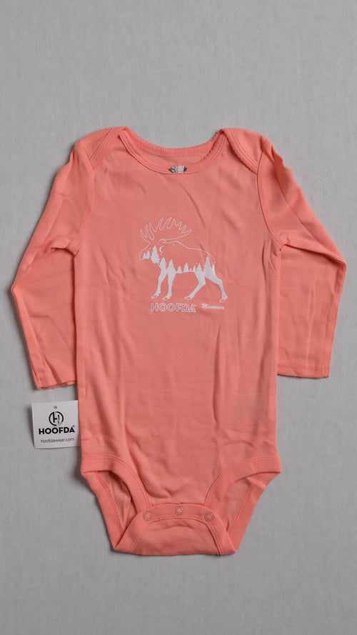 Starry Nights MN Moose Peach Onesie