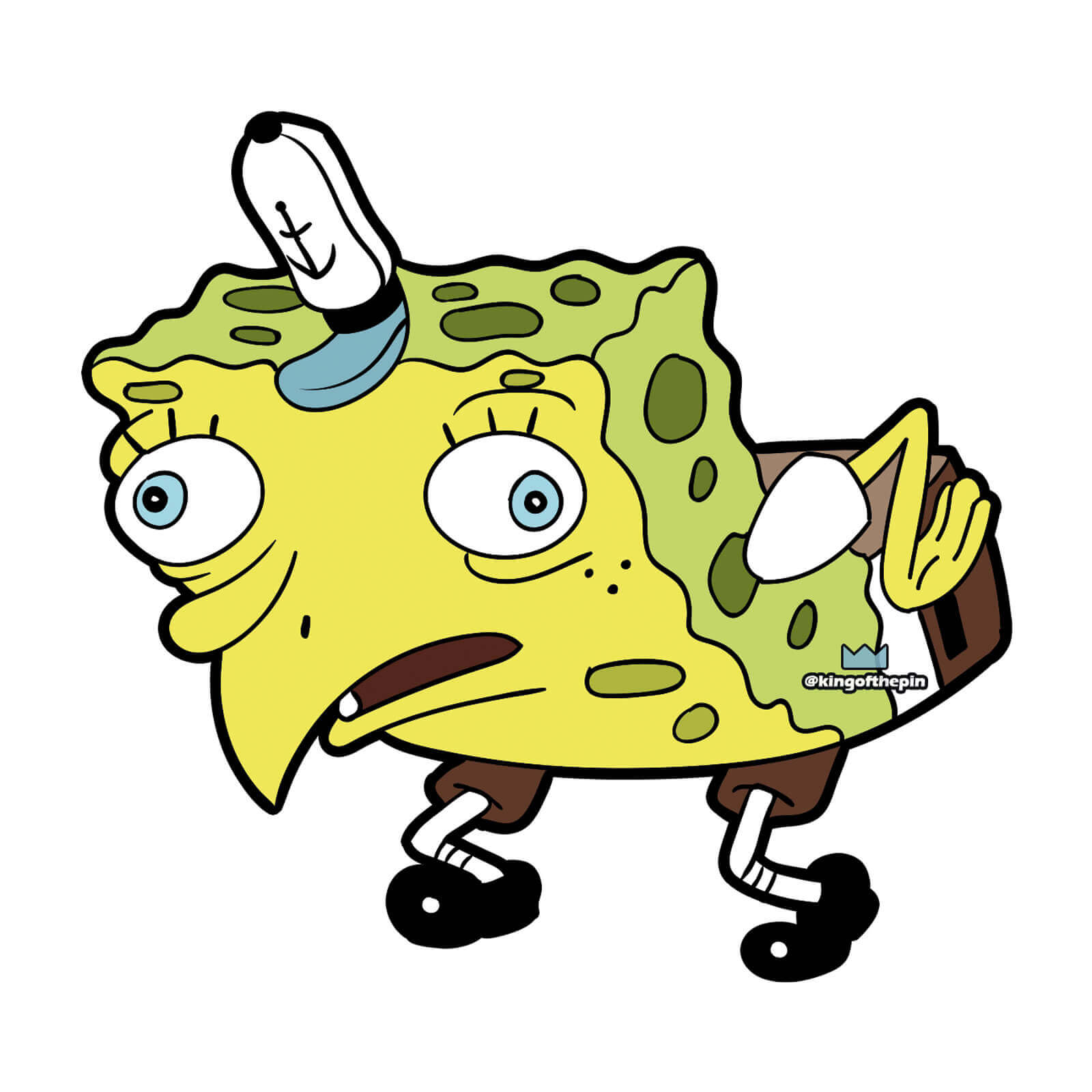 Mocking Spongebob  Sticker  KINGOFTHEPIN COM