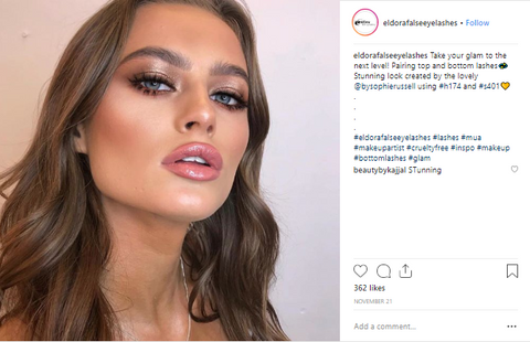 Metallic Eyes Makeup - Eldora False Eyelashes