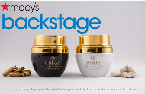 Nigella Therapy Serum products with Macy's Backstage logo