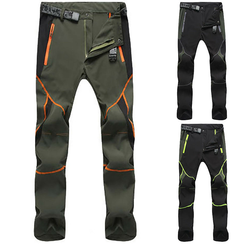 Mens Soft Shell Hiking Trousers Tactical Casual Cargo Work Pants Botto ...