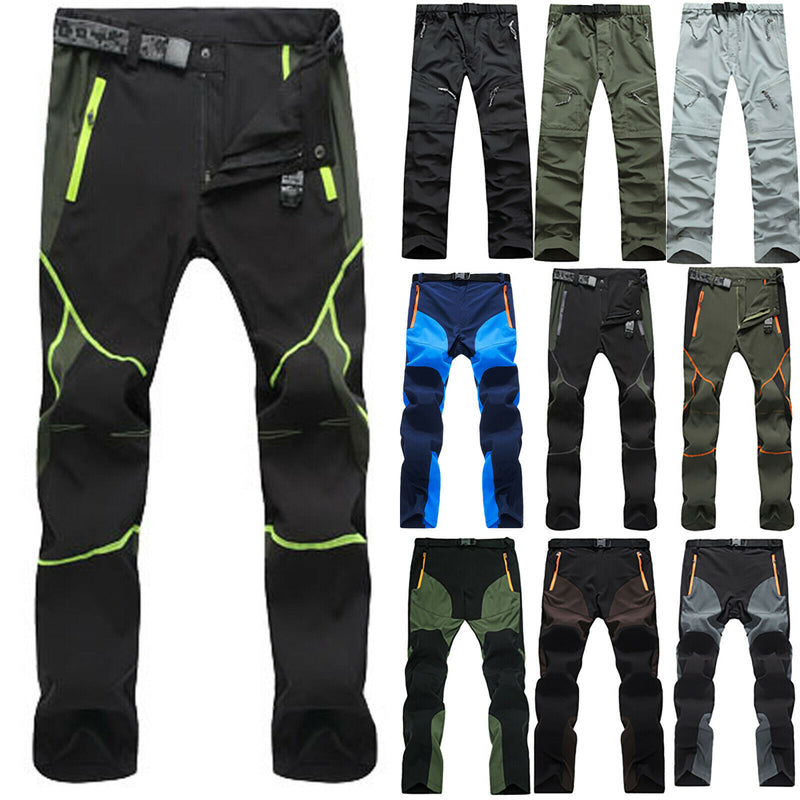 Mens Soft Shell Hiking Trousers Tactical Casual Cargo Work Pants Botto ...