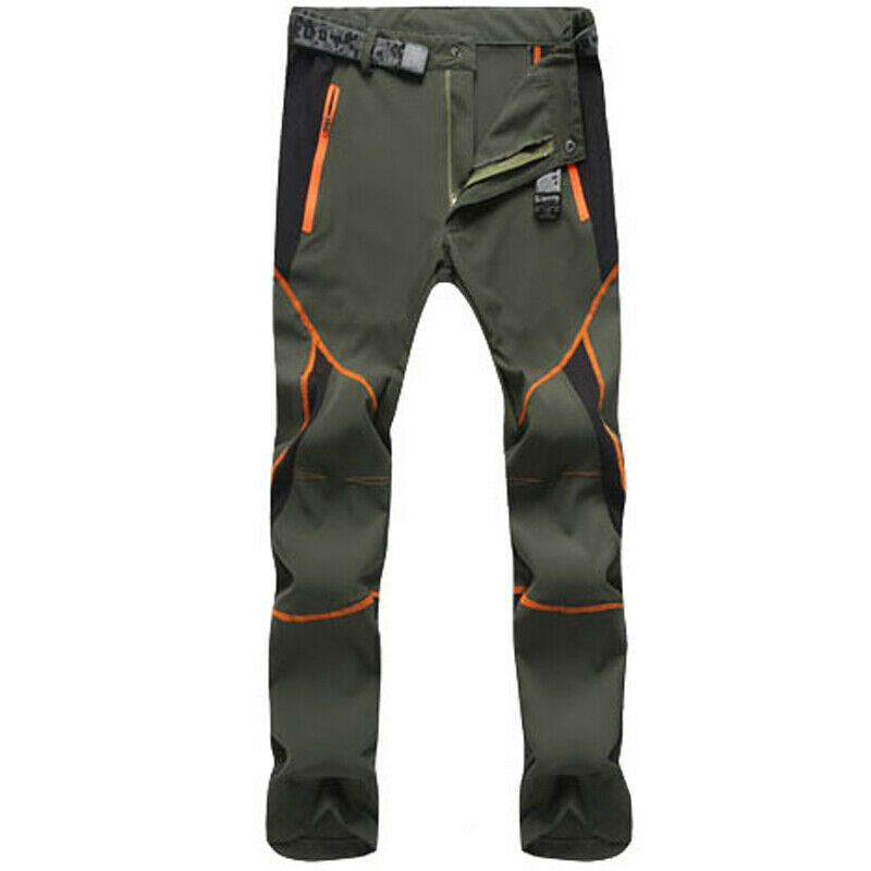 Mens Soft Shell Hiking Trousers Tactical Casual Cargo Work Pants Botto ...