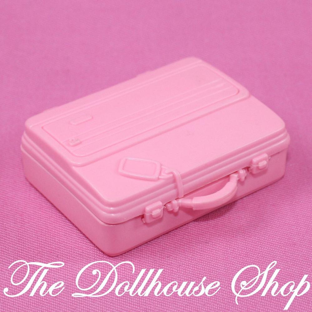 Fisher Price Loving Family Dollhouse Dolls Pink RV Travel Suitcase Lug ...