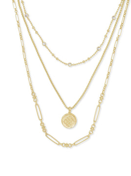 Kendra Scott - Medallion Coin Triple Strand - Gold Metal