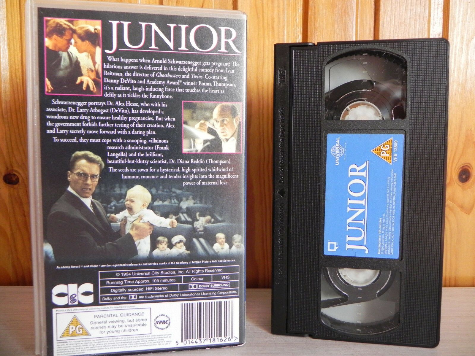 Junior Arnold Schwarzenegger Danny Devito Comedy Arnie Get Pregnant Vhs Golden Class Movies Ltd