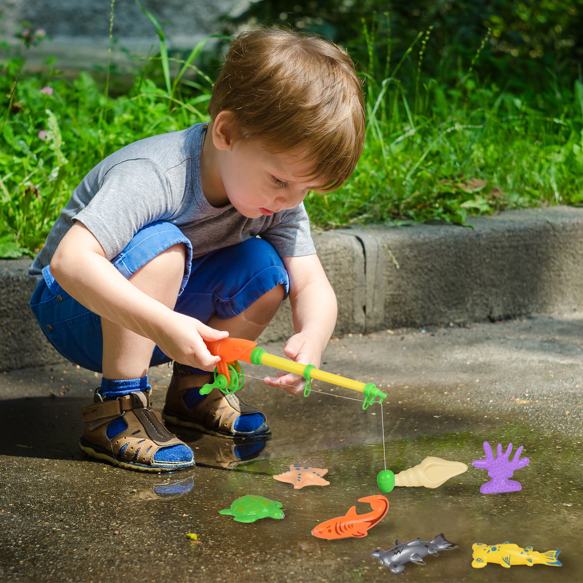 kiddie pool fishing game