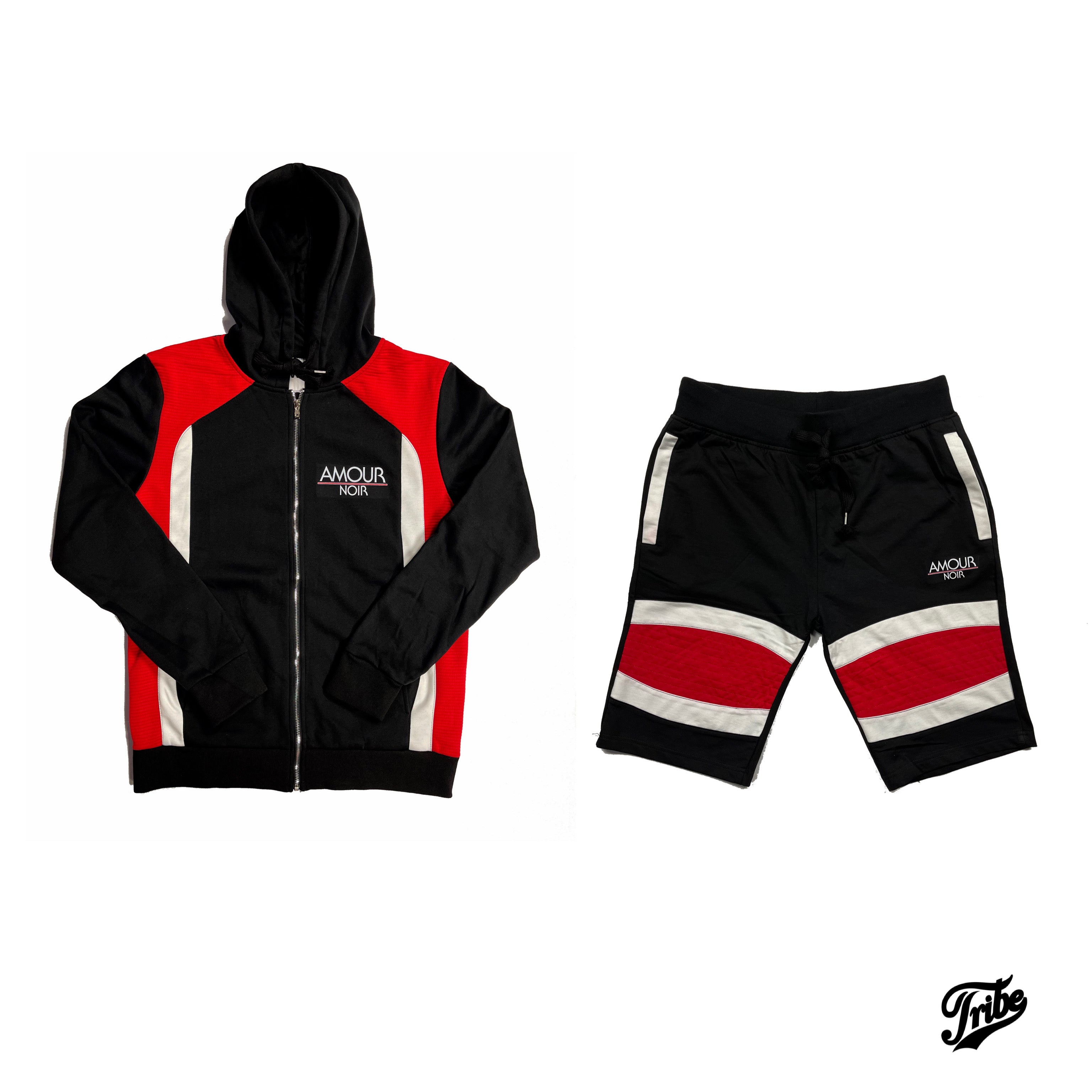 Amour Noir “Enzo” Hoodie & Shorts Set