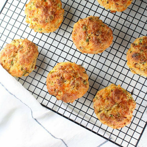 This recipe for savory Turkey Sausage Biscuits are just what Dad wants for Father's Day!
