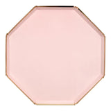 Pink Octagonal Plates Meri Meri - Party et Cie