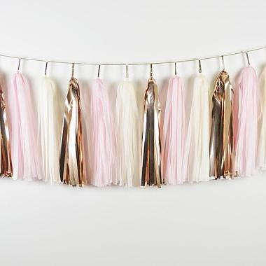 copper tassel garland