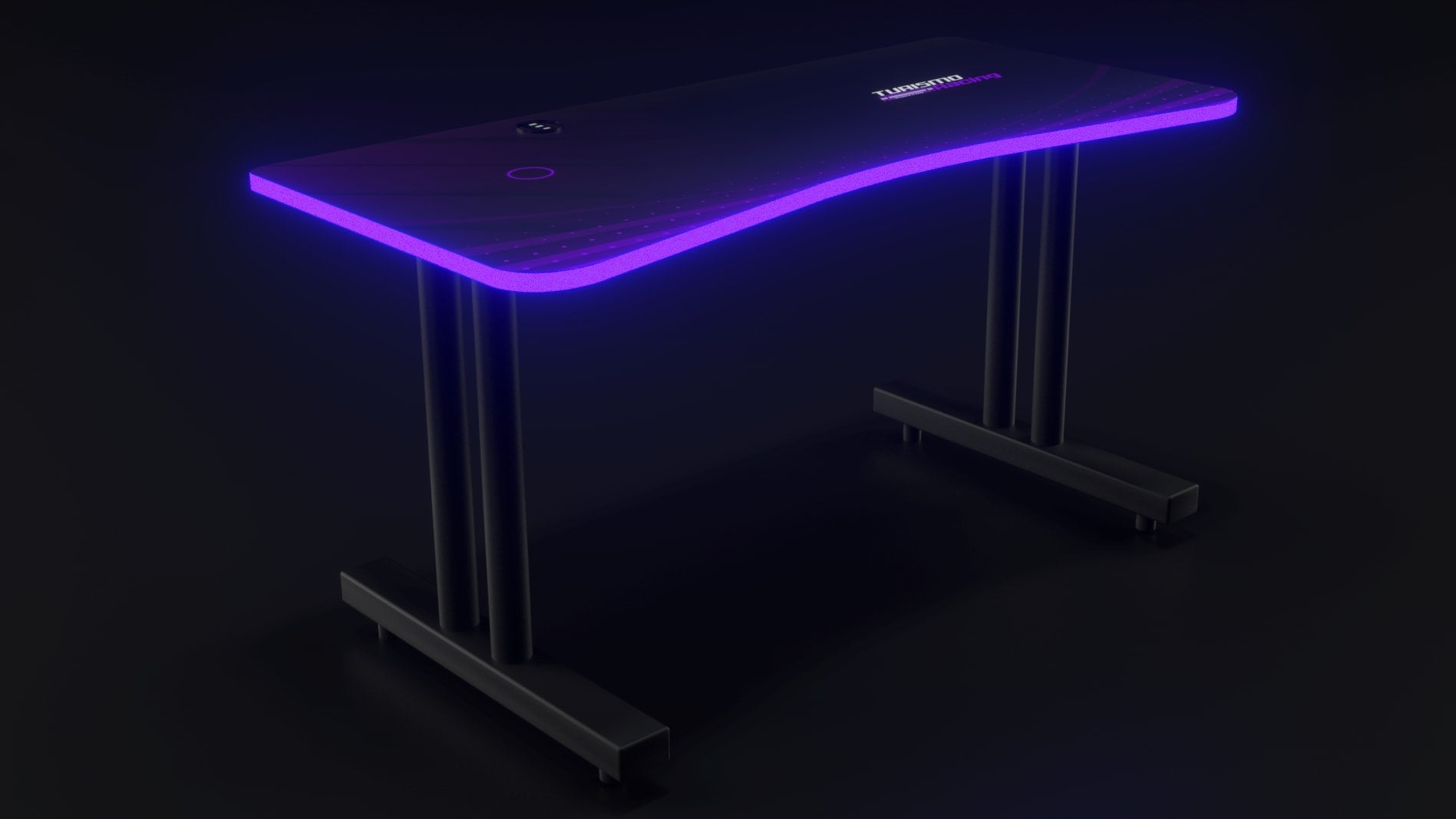 Green Stazzione GAMING DESK With LED Lighting - Turismo Racing