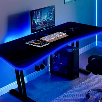 Green Stazzione GAMING DESK With LED Lighting - Turismo Racing