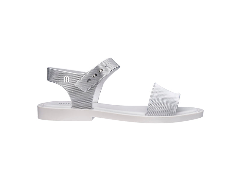 MELISSA MAR SANDAL CHROME (WHITE-SILVER 